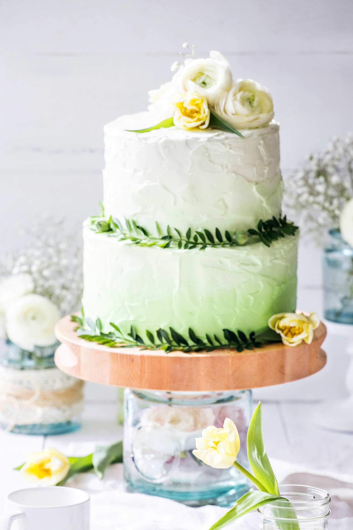Gâteau de mariage vert