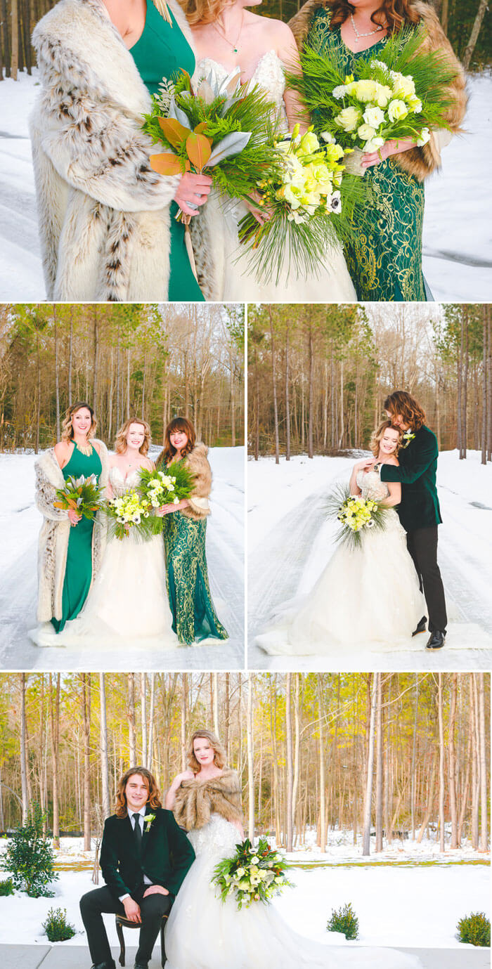 Tenue de mariage verte