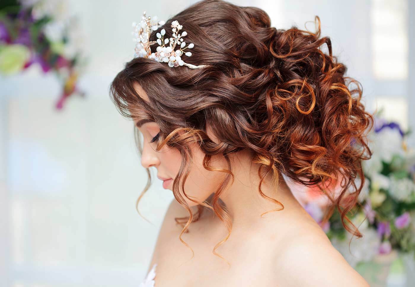 Coiffure pour la mariée