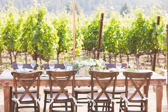 mariage dans un vignoble