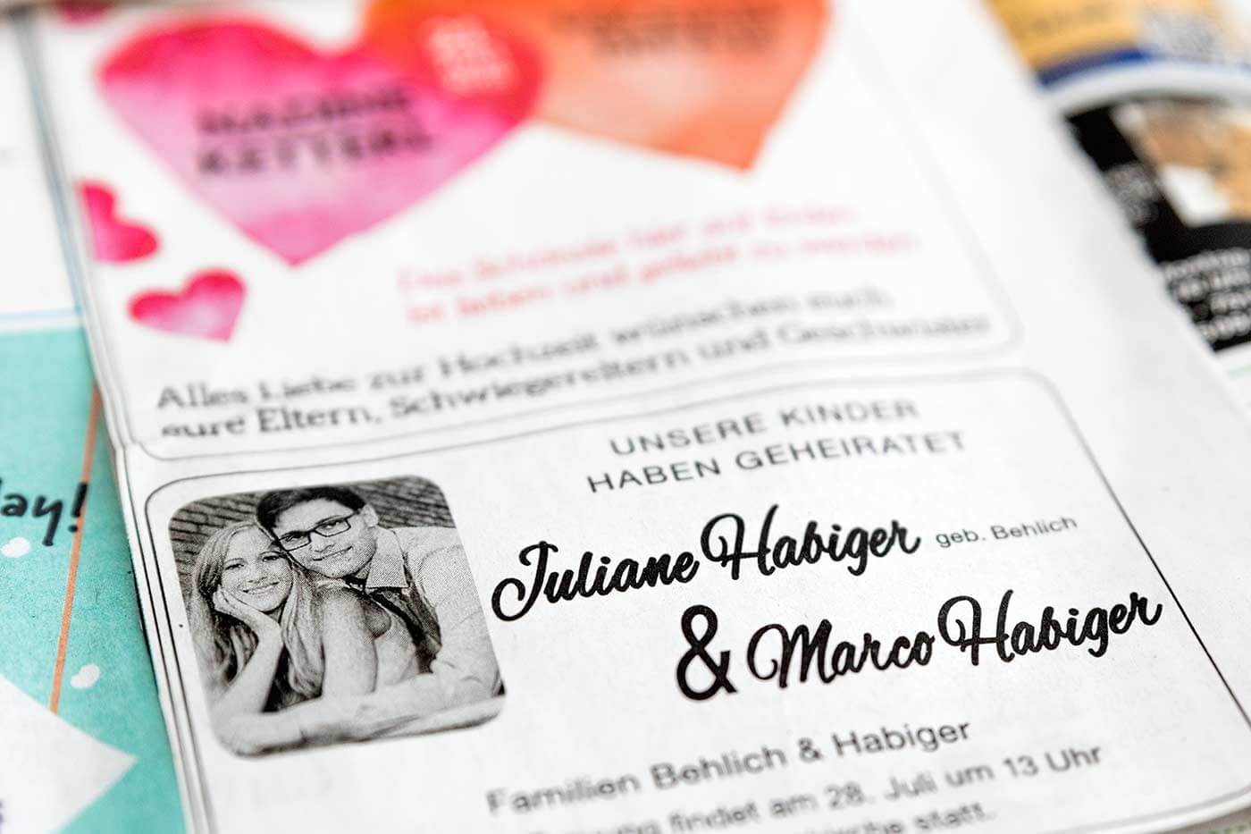 annonce de mariage