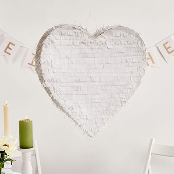 Pinata cœur blanc