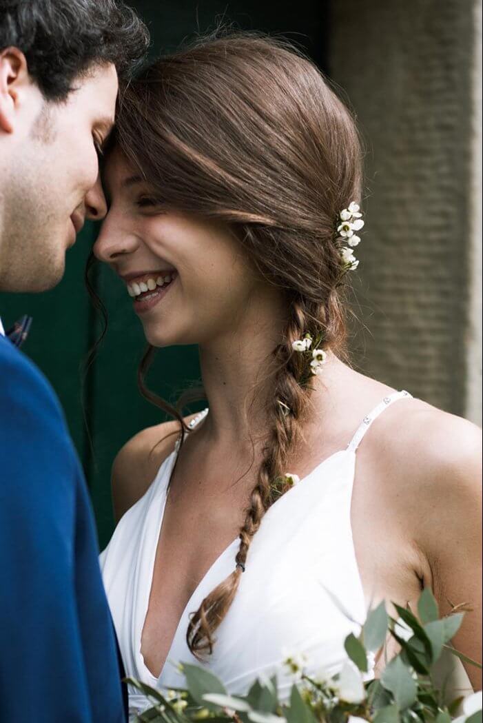 coiffure de mariage hippie