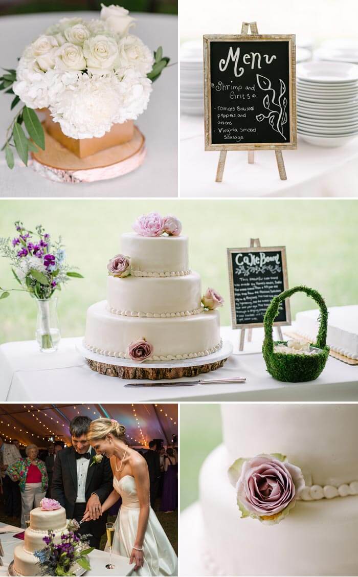 Mariage en violet : le gâteau