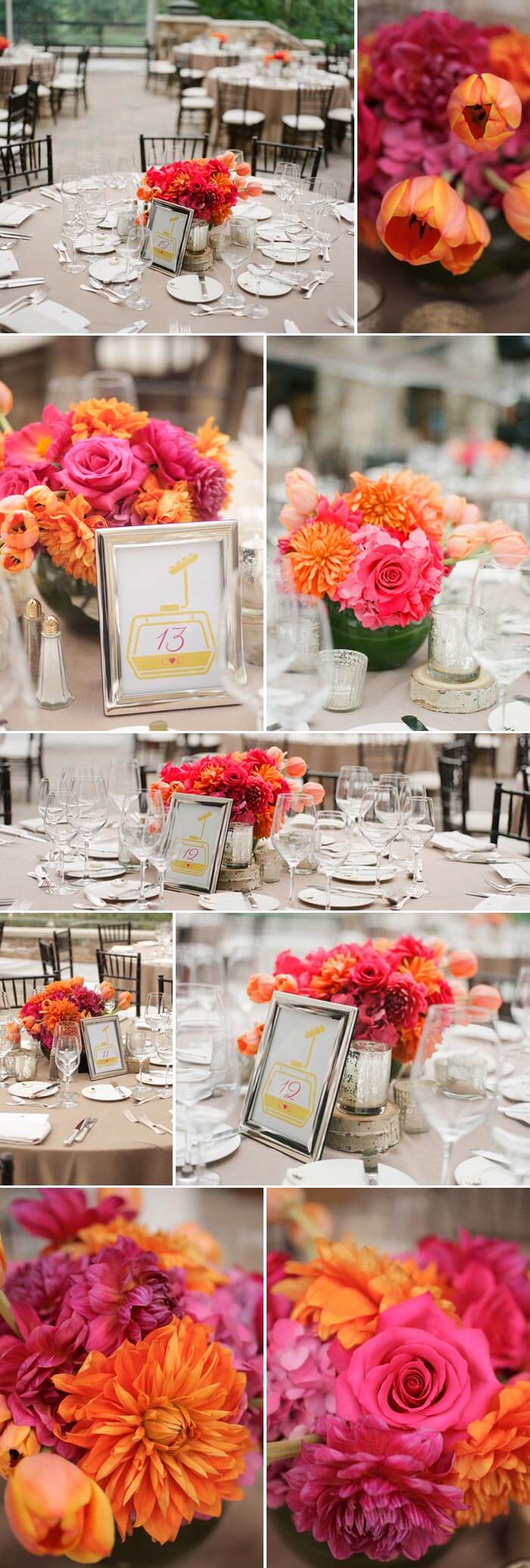 mariage rose &amp ; orange