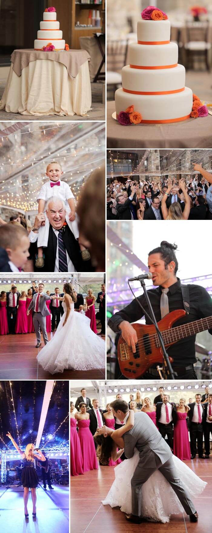 mariage en rose et orange