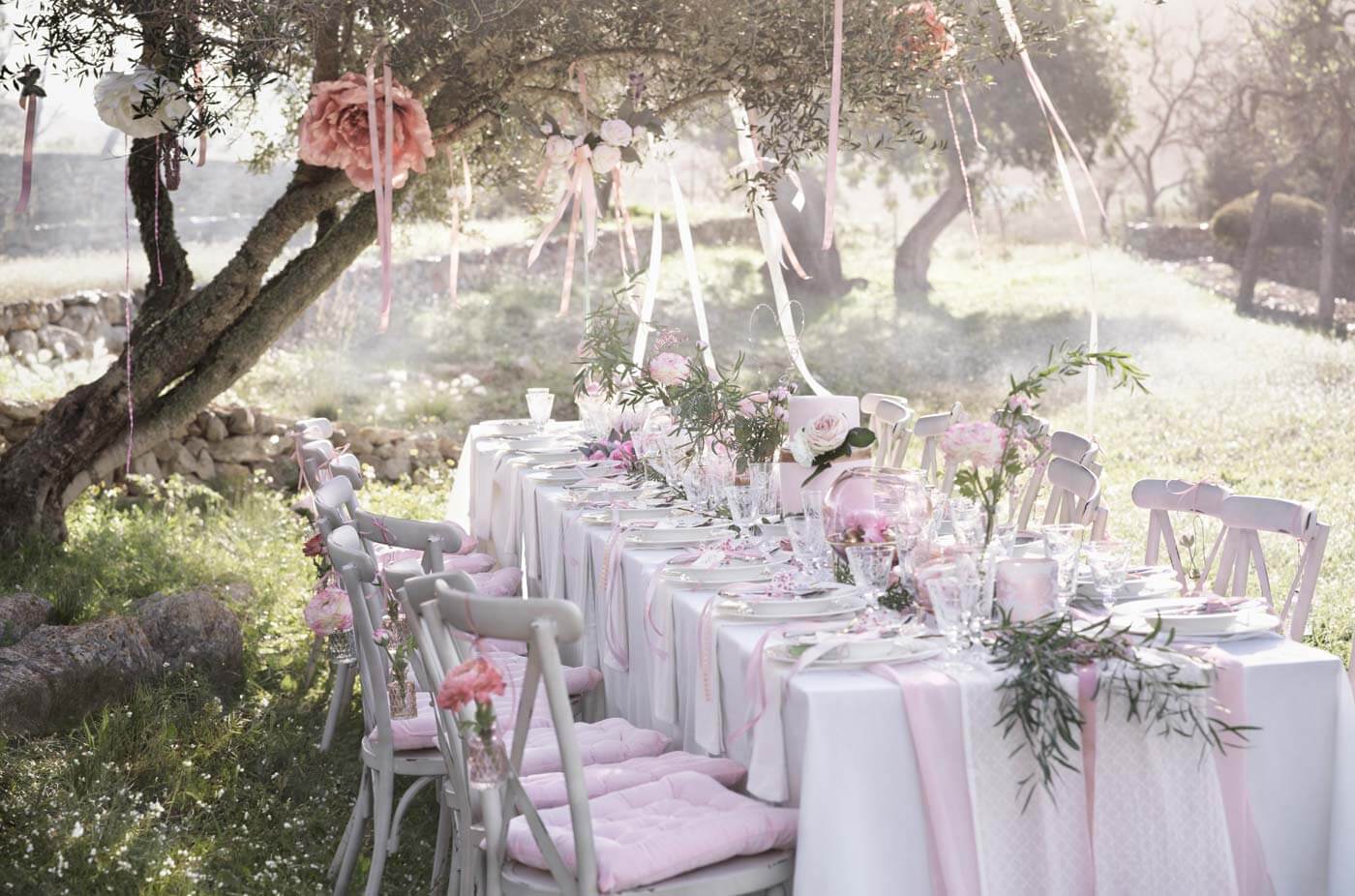 mariage décoration tables à motifs
