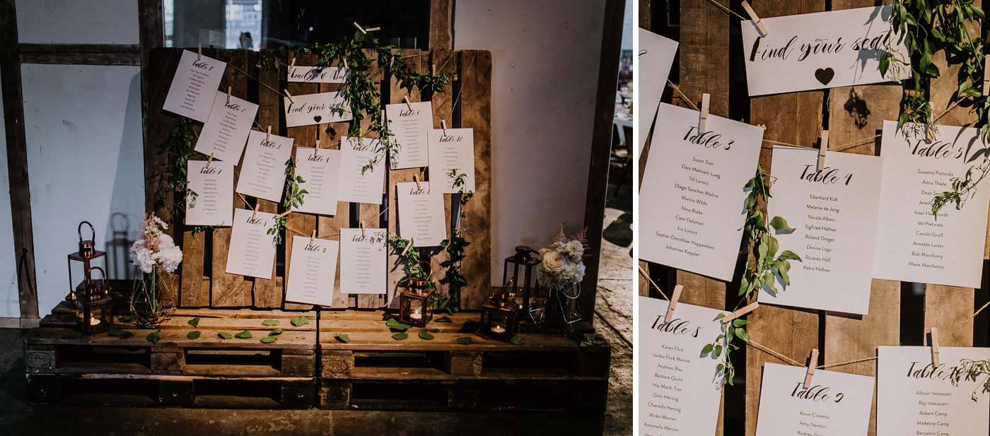 mariage plan de table