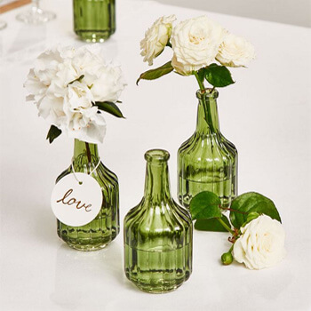 Vase vert mariage
