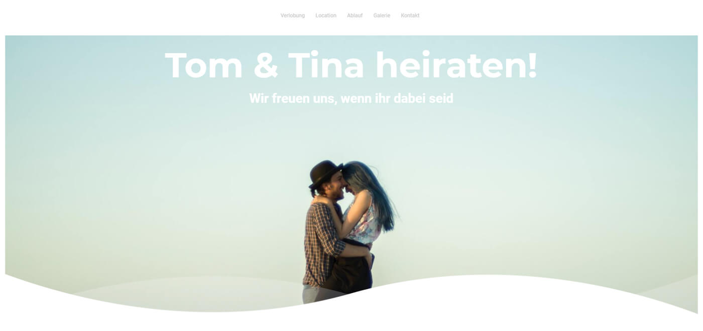 Exemples de site web de mariage