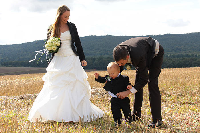 photos de mariage avec enfant