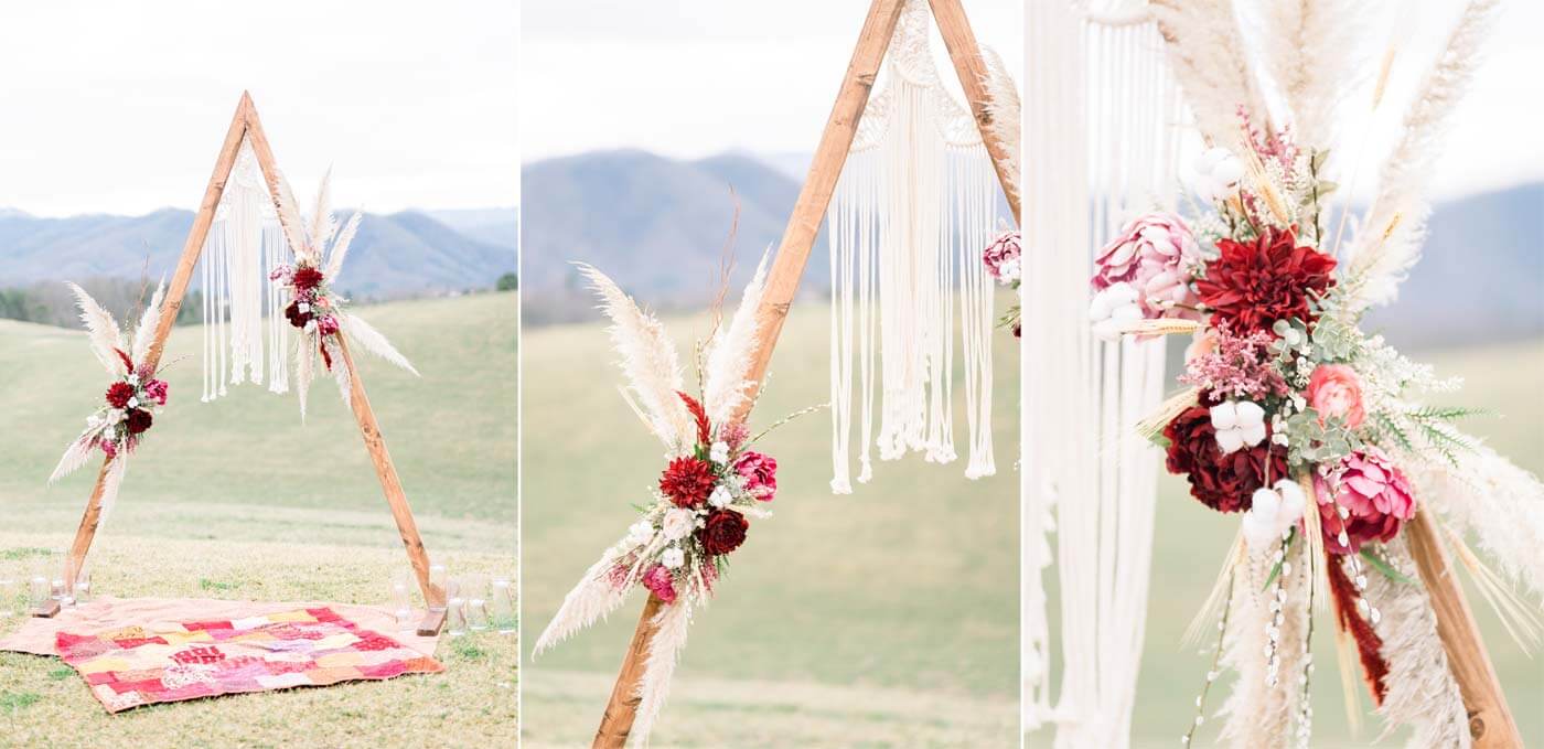 wedding arc pampasgrass