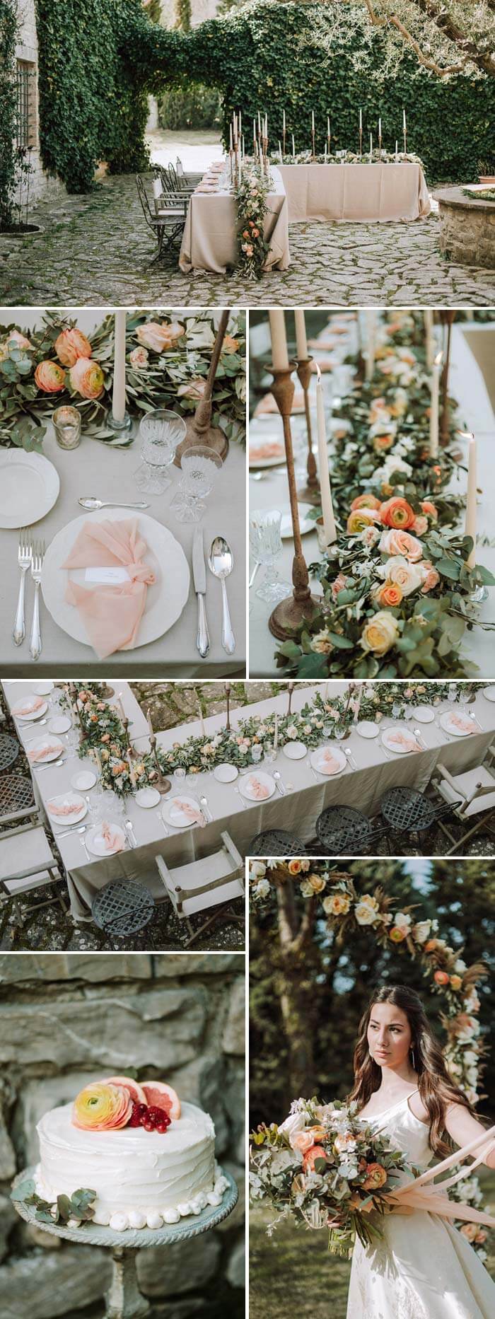déco mariage abricot saumon