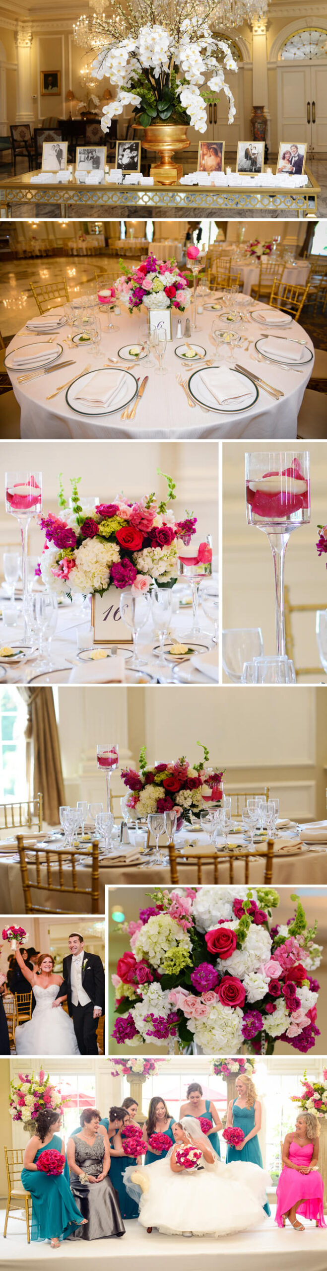 décoration de mariage fleurs rose