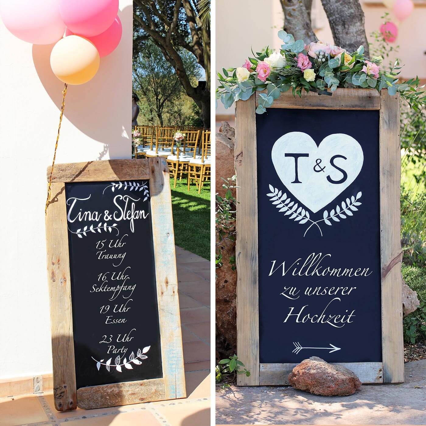 Décoration d'entrée pour mariage
