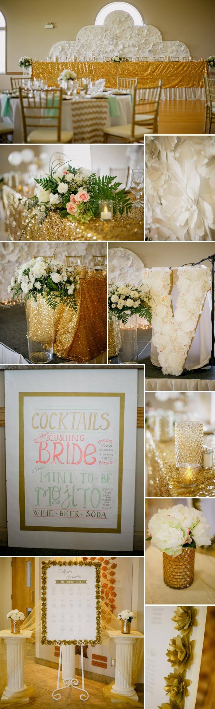déco mariage or