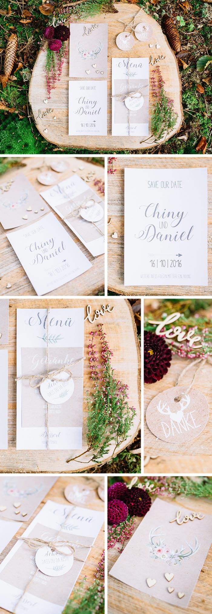Invitations de mariage nature