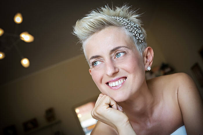 coiffure de mariage courte