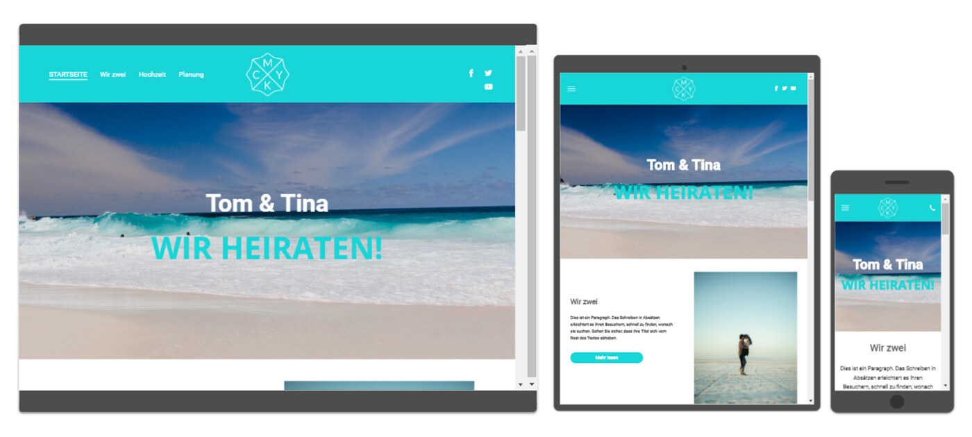 exemple de site web de mariage