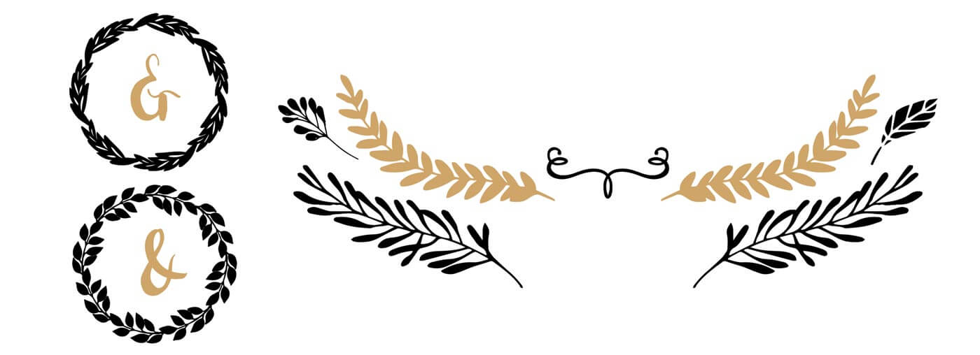 logo de mariage ornements