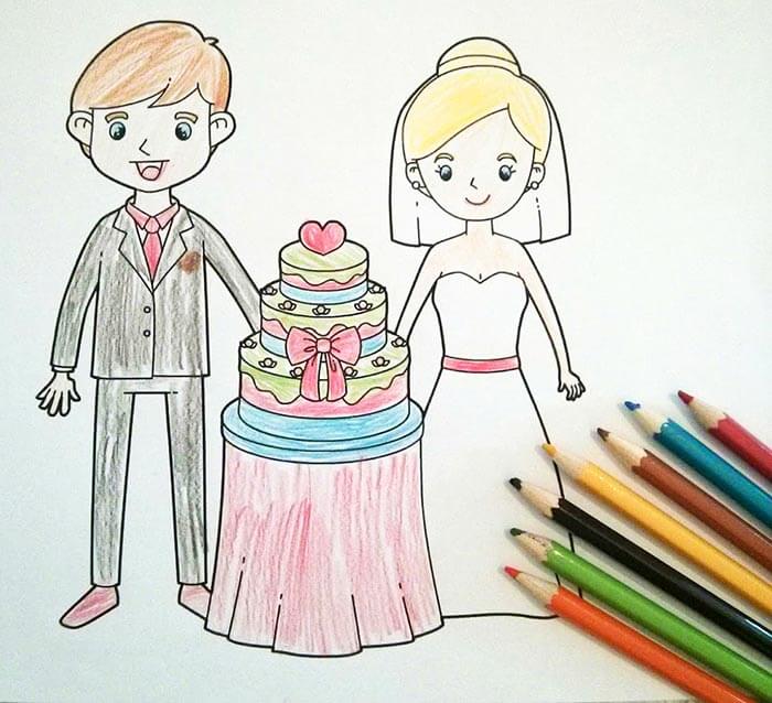 Livre de coloriage de mariage