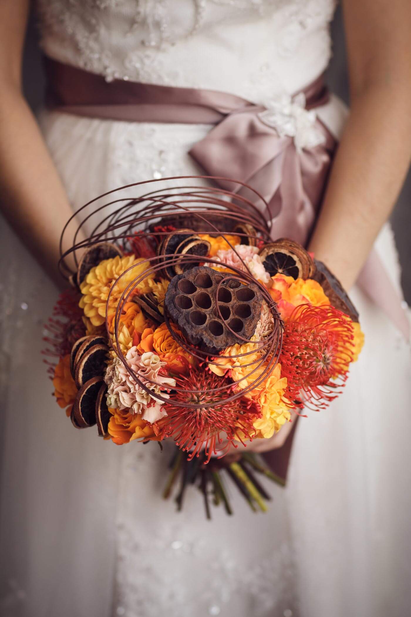 bouquet de mariage pour l'automne