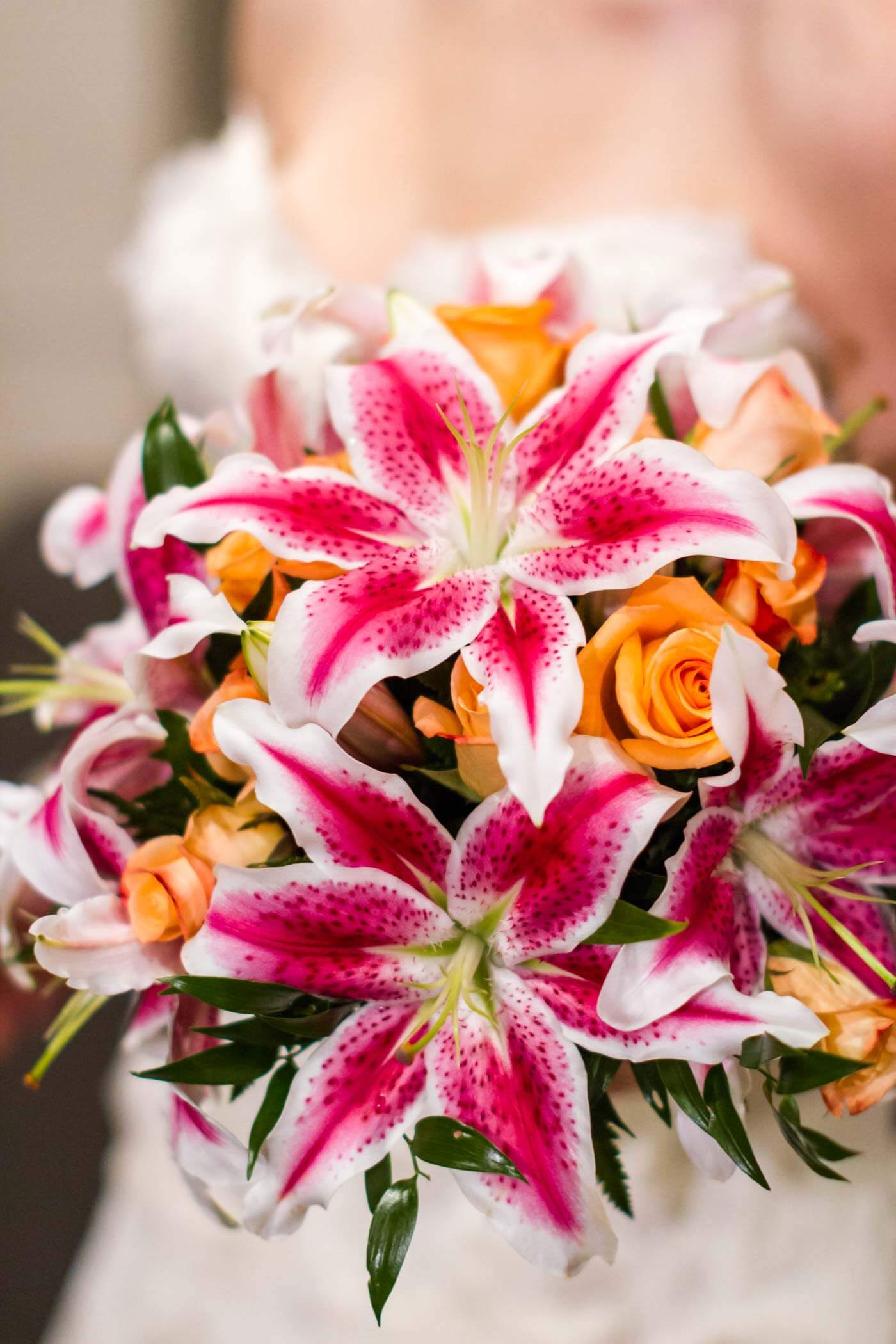 bouquet de mariage lys