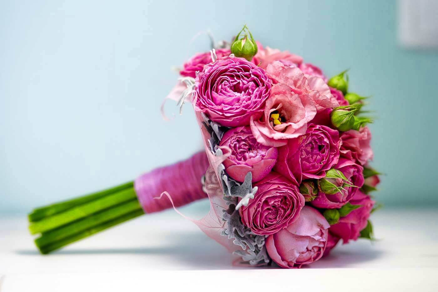 bouquet de mariage roses roses