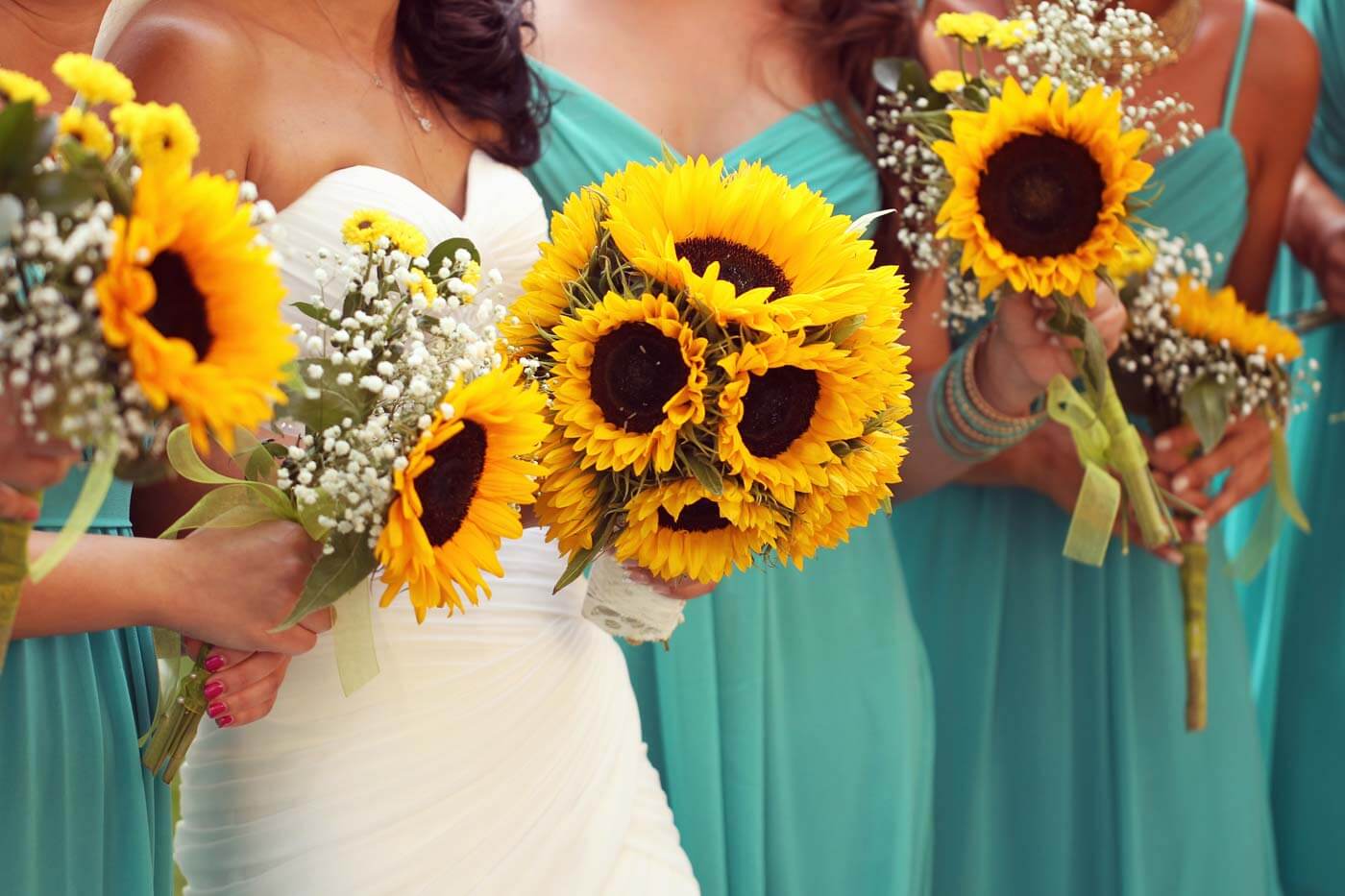 bouquet de mariage tournesols
