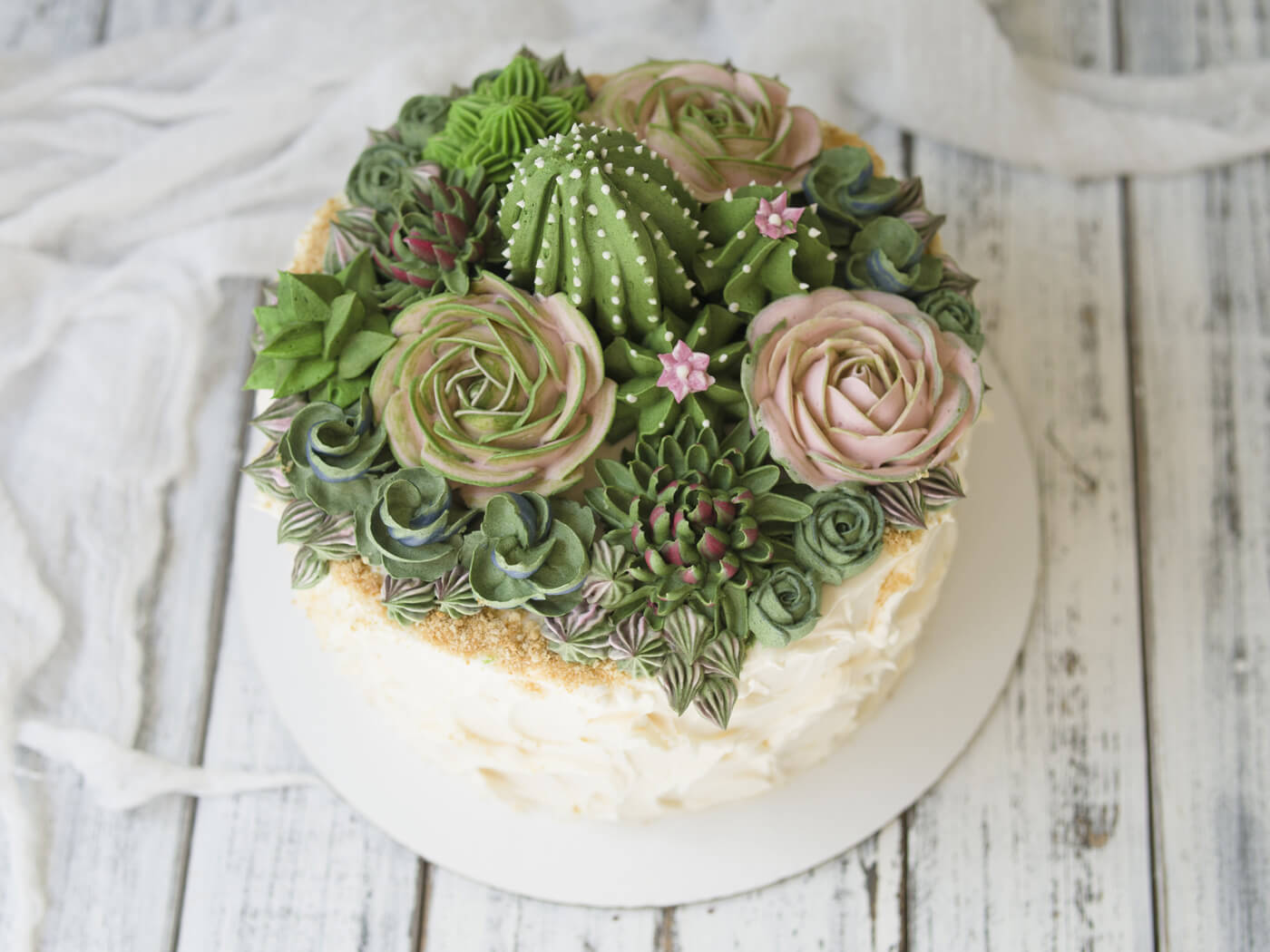 wedding cake succulentes