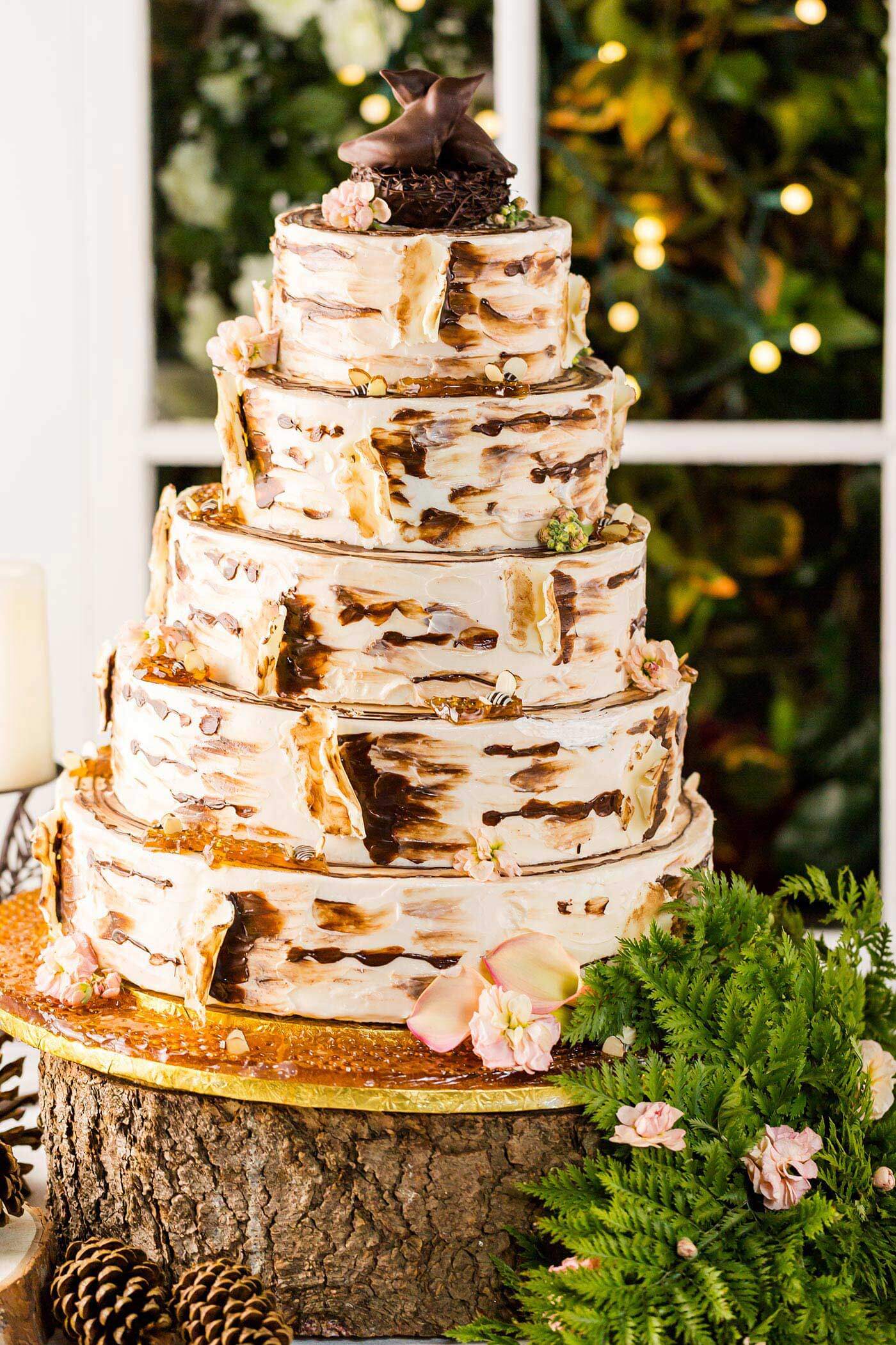 gâteau de mariage rustique