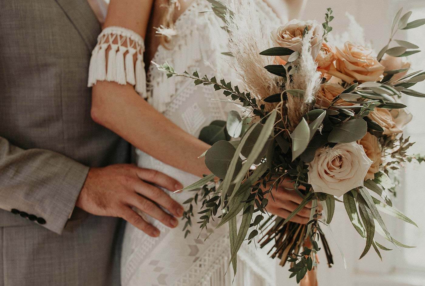 bouquet de mariage herbe de la pampa