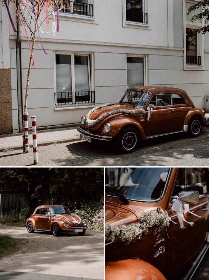 Coccinelle voiture de mariée