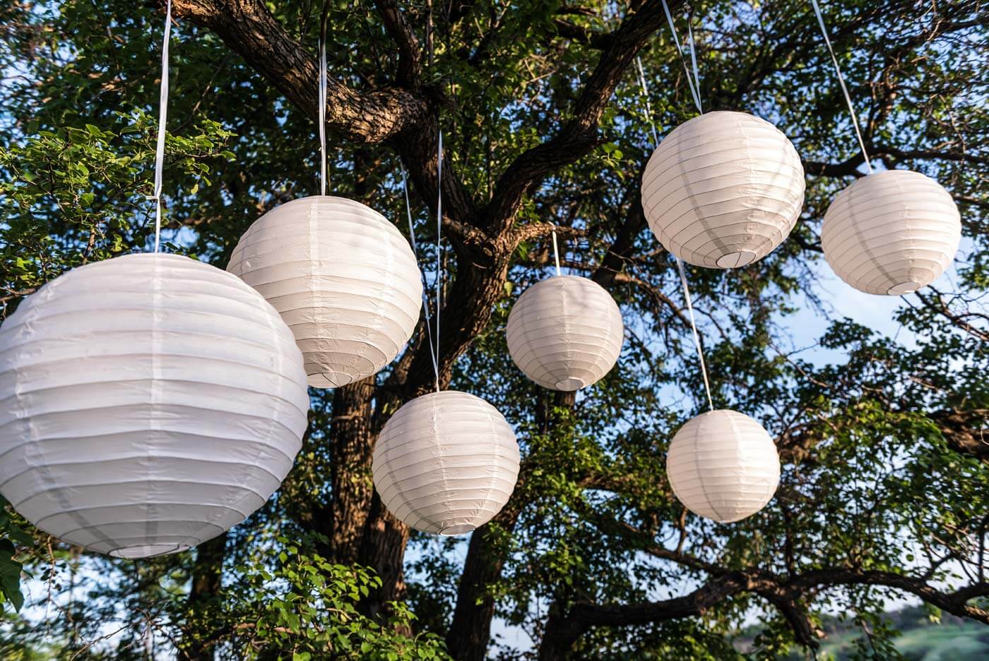 lampions blancs mariage