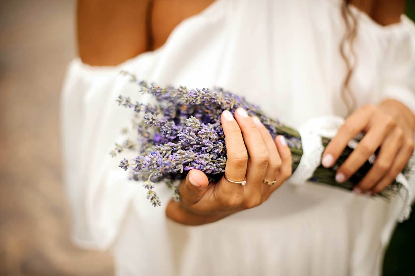 bouquet de mariée lavande