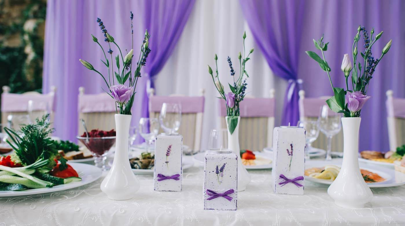 décoration de mariage à la lavande