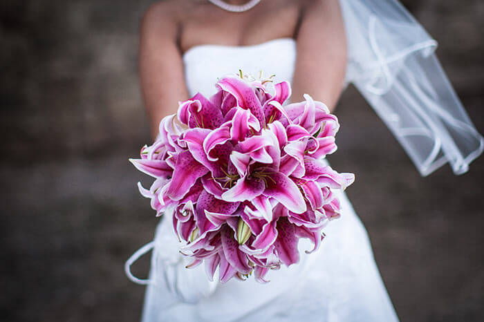 lys bouquet de mariée