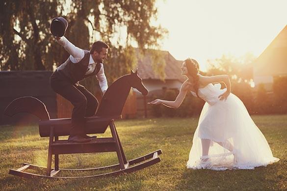 idées de photos de mariage amusantes