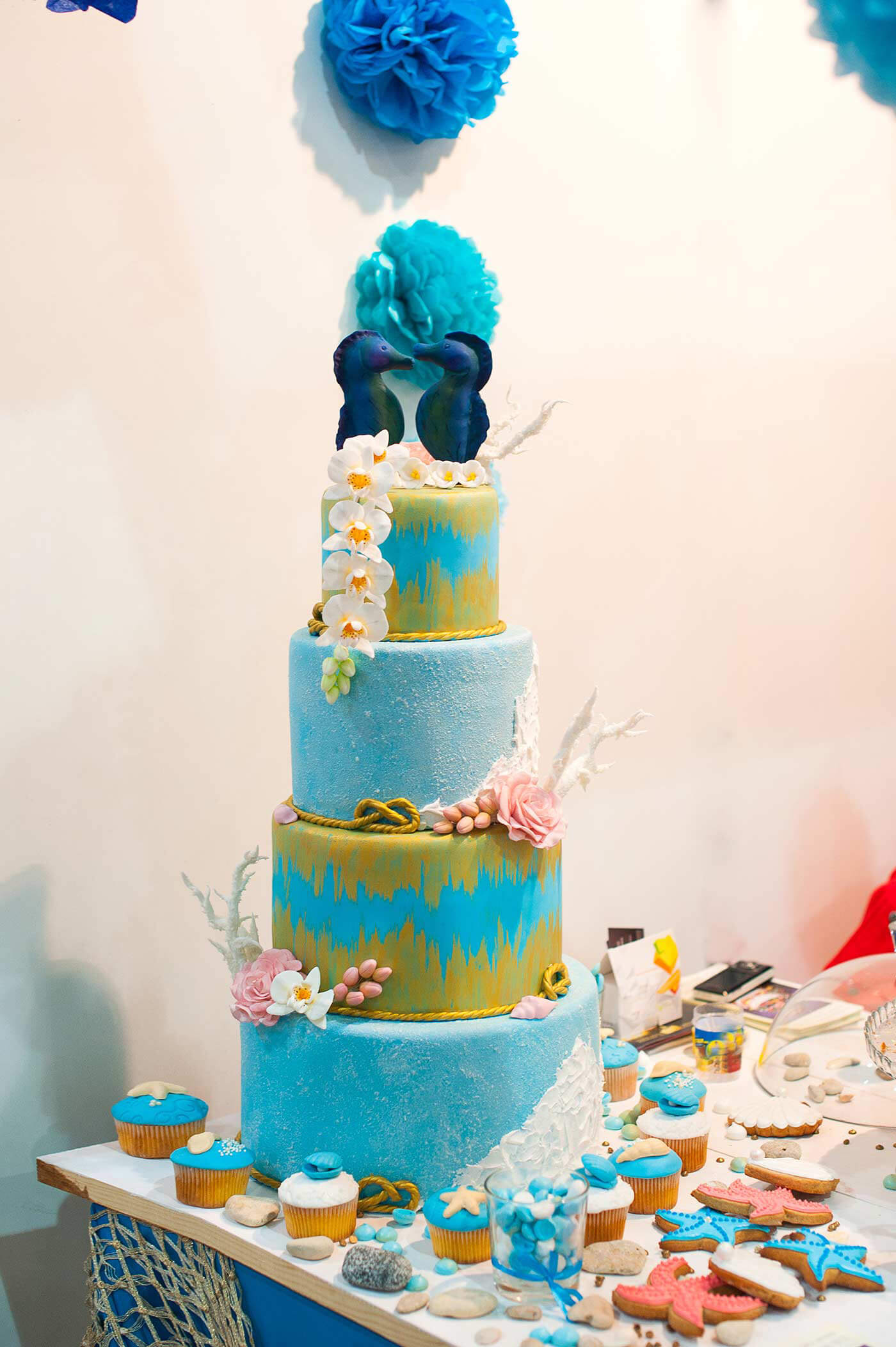 Gâteau de mariage maritime