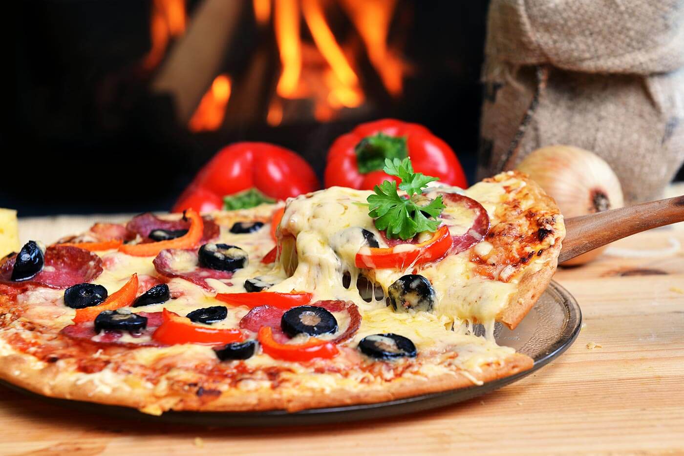 Mitternachtsnack Pizza