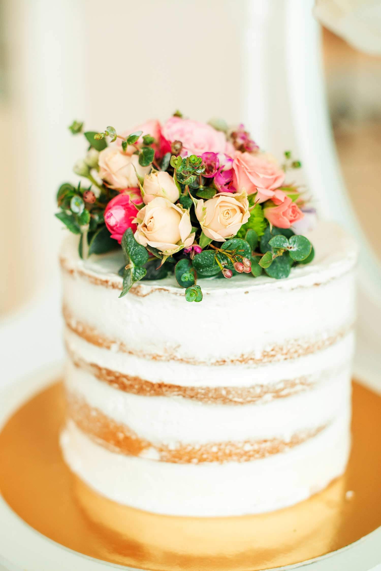 Naked Cake avec fleurs
