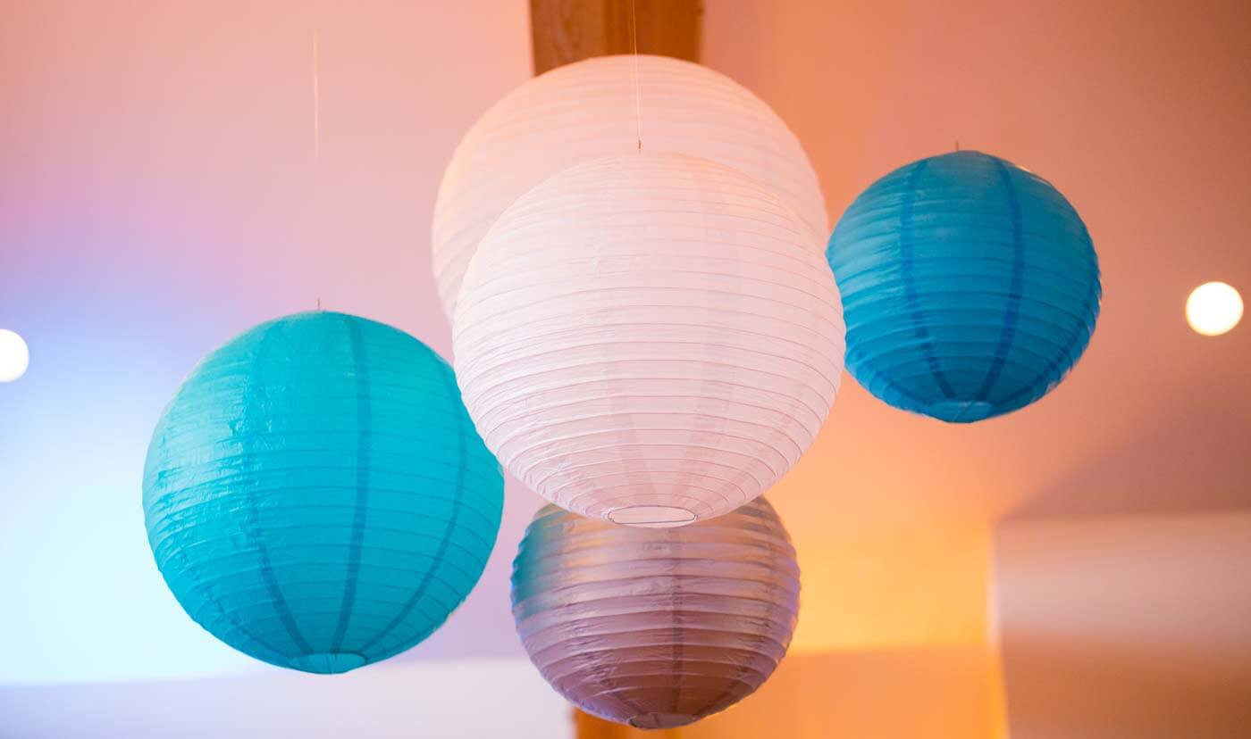 Lampions papier mariage