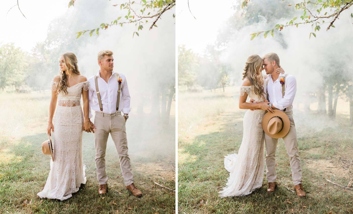 Torche de fumée mariage