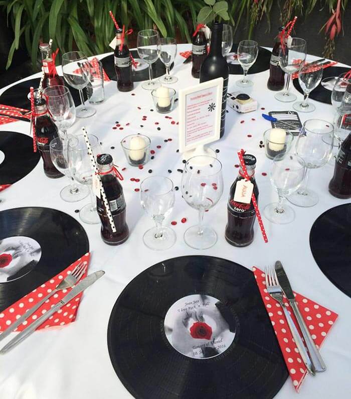 Rockabilly mariage décoration de table