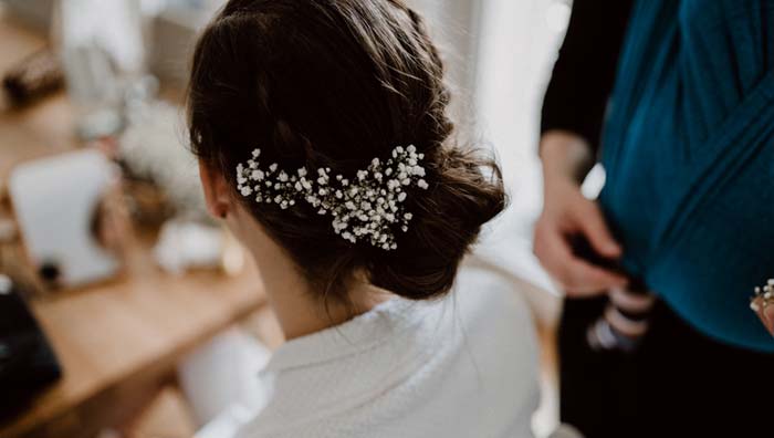 gypsophile coiffure de mariée