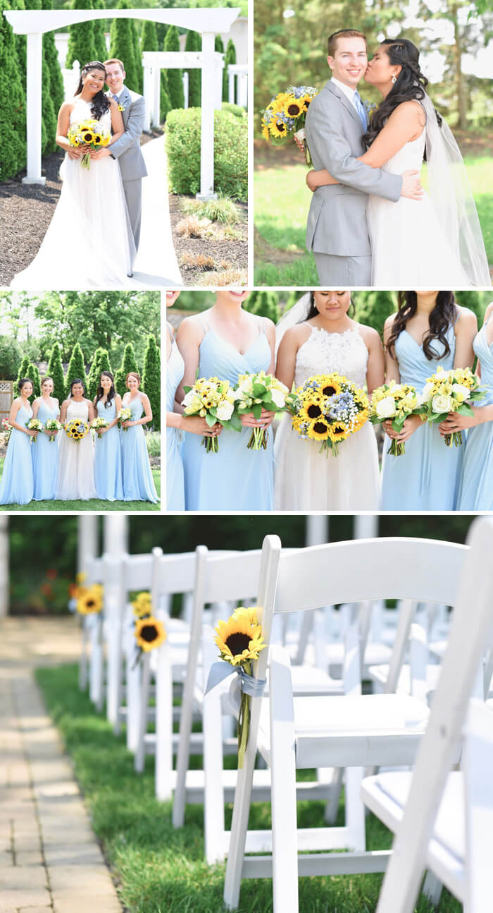 Décoration de mariage aux tournesols