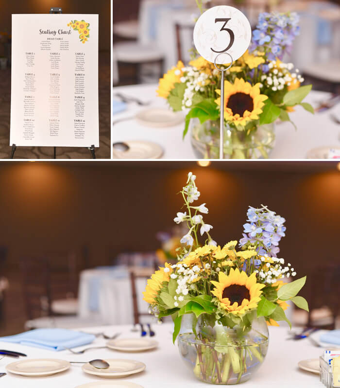 Tournesols décoration de table
