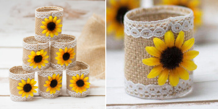 Tournesols décoration de table