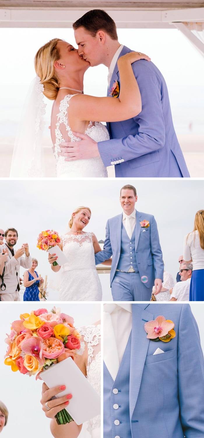 Mariage sur la plage en Hollande