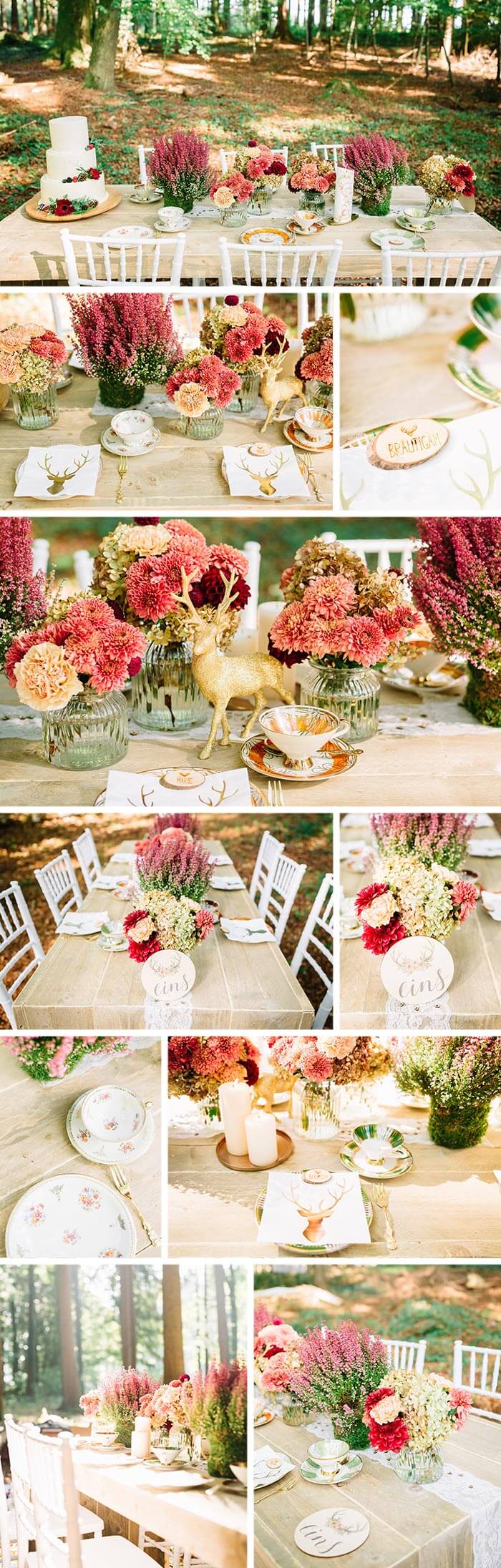 décoration de table mariage nature